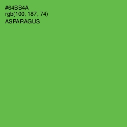 #64BB4A - Asparagus Color Image