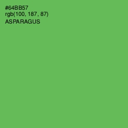 #64BB57 - Asparagus Color Image