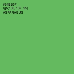 #64BB5F - Asparagus Color Image