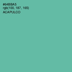 #64BBA5 - Acapulco Color Image