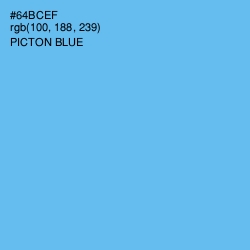 #64BCEF - Picton Blue Color Image