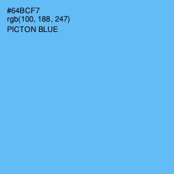 #64BCF7 - Picton Blue Color Image