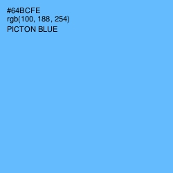 #64BCFE - Picton Blue Color Image