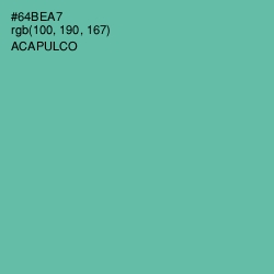#64BEA7 - Acapulco Color Image