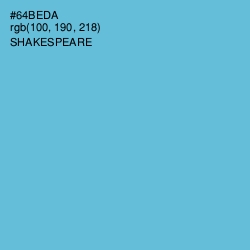 #64BEDA - Shakespeare Color Image