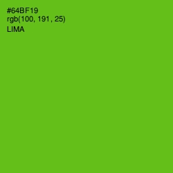 #64BF19 - Lima Color Image