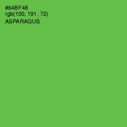 #64BF48 - Asparagus Color Image