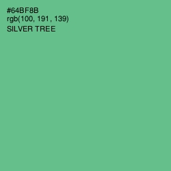 #64BF8B - Silver Tree Color Image
