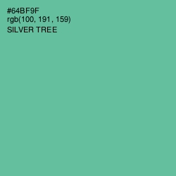 #64BF9F - Silver Tree Color Image