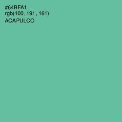 #64BFA1 - Acapulco Color Image