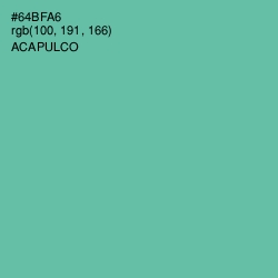 #64BFA6 - Acapulco Color Image