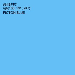 #64BFF7 - Picton Blue Color Image