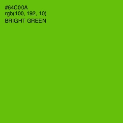 #64C00A - Bright Green Color Image