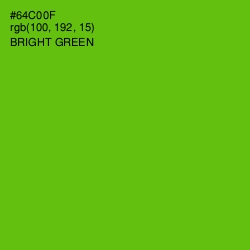 #64C00F - Bright Green Color Image