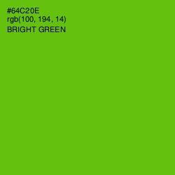 #64C20E - Bright Green Color Image