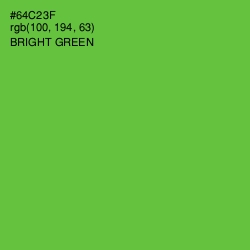 #64C23F - Bright Green Color Image