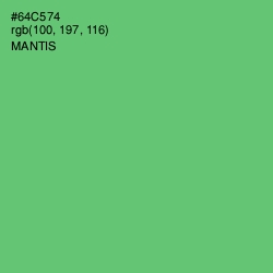 #64C574 - Mantis Color Image