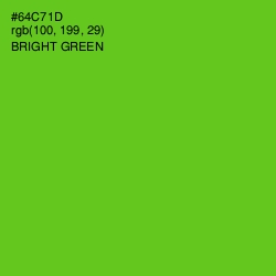 #64C71D - Bright Green Color Image