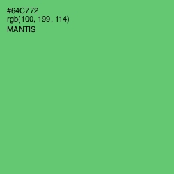 #64C772 - Mantis Color Image