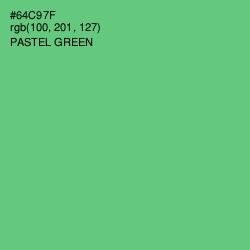 #64C97F - Pastel Green Color Image