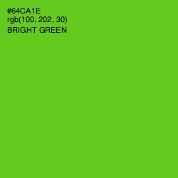 #64CA1E - Bright Green Color Image