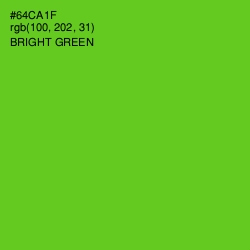 #64CA1F - Bright Green Color Image