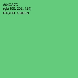 #64CA7C - Pastel Green Color Image