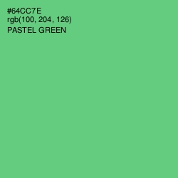 #64CC7E - Pastel Green Color Image