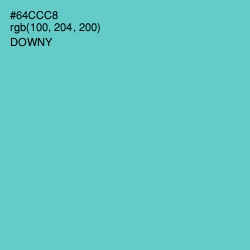 #64CCC8 - Downy Color Image