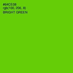 #64CE08 - Bright Green Color Image