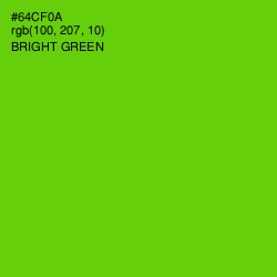 #64CF0A - Bright Green Color Image