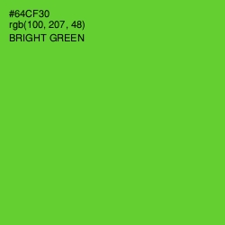 #64CF30 - Bright Green Color Image