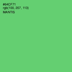 #64CF71 - Mantis Color Image