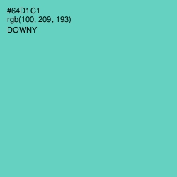 #64D1C1 - Downy Color Image