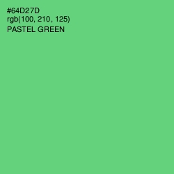 #64D27D - Pastel Green Color Image