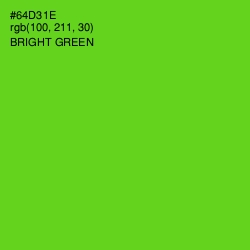 #64D31E - Bright Green Color Image