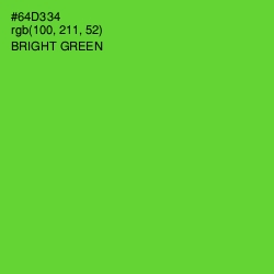 #64D334 - Bright Green Color Image