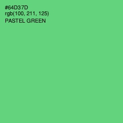 #64D37D - Pastel Green Color Image