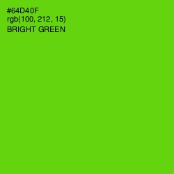 #64D40F - Bright Green Color Image