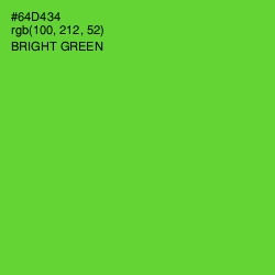 #64D434 - Bright Green Color Image