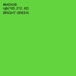 #64D43E - Bright Green Color Image