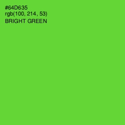 #64D635 - Bright Green Color Image