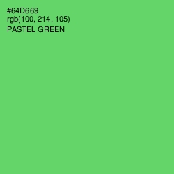 #64D669 - Pastel Green Color Image