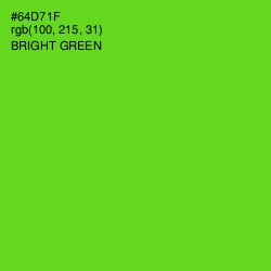 #64D71F - Bright Green Color Image
