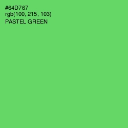 #64D767 - Pastel Green Color Image
