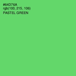 #64D76A - Pastel Green Color Image