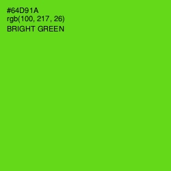 #64D91A - Bright Green Color Image