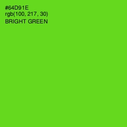 #64D91E - Bright Green Color Image