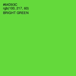 #64D93C - Bright Green Color Image