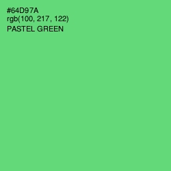#64D97A - Pastel Green Color Image